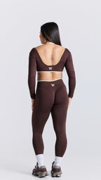 Contrast Long Sleeve Crop