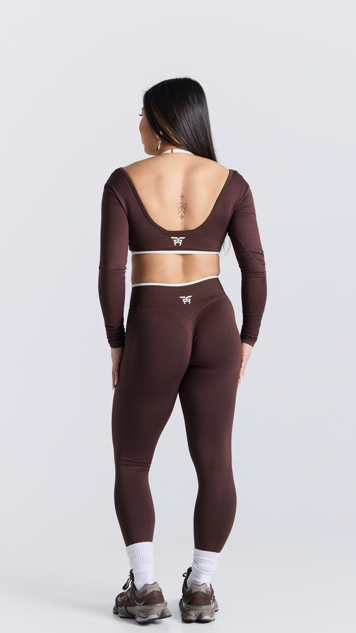 Contrast Long Sleeve Crop